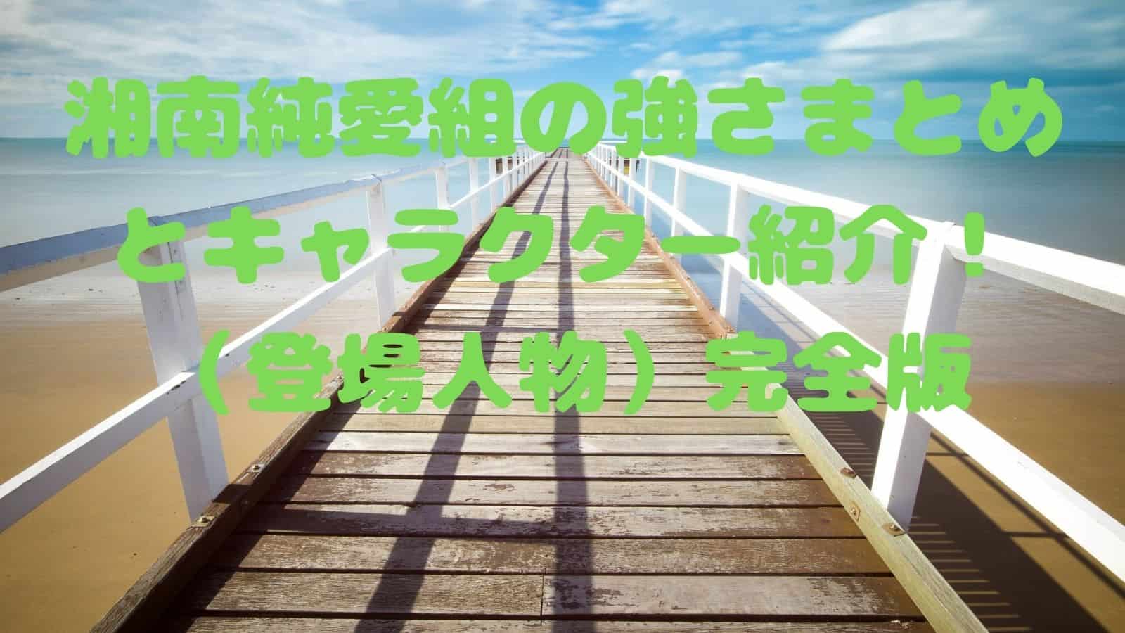 湘南純愛組の強さまとめとキャラクター紹介 登場人物 完全版 電子書籍ドットコム