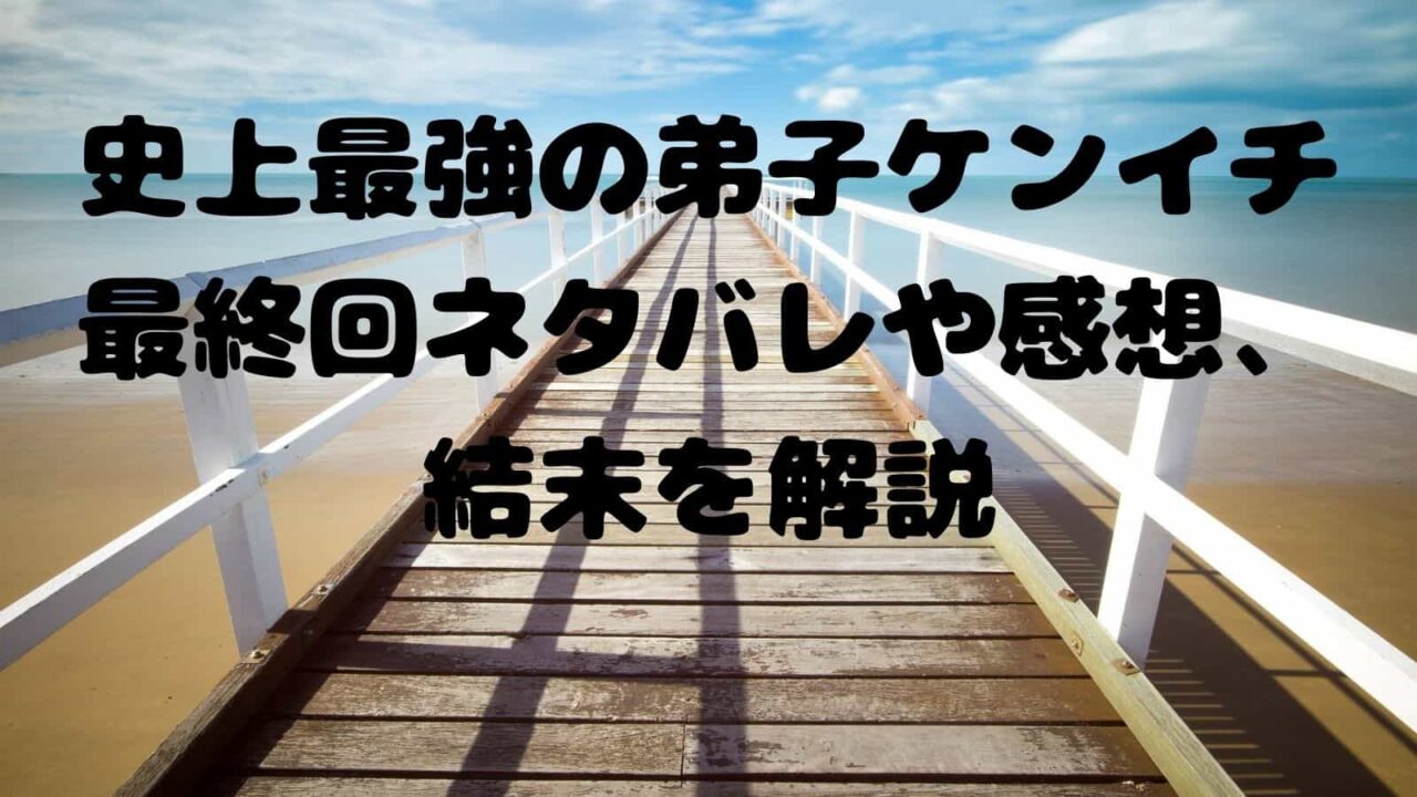 史上最強の弟子ケンイチ最終回ネタバレや感想 結末を解説 電子書籍ドットコム